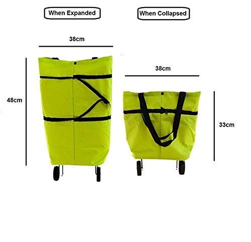 Foldable Shopping Trolley Bag with Wheels – 2-in-1 Tote