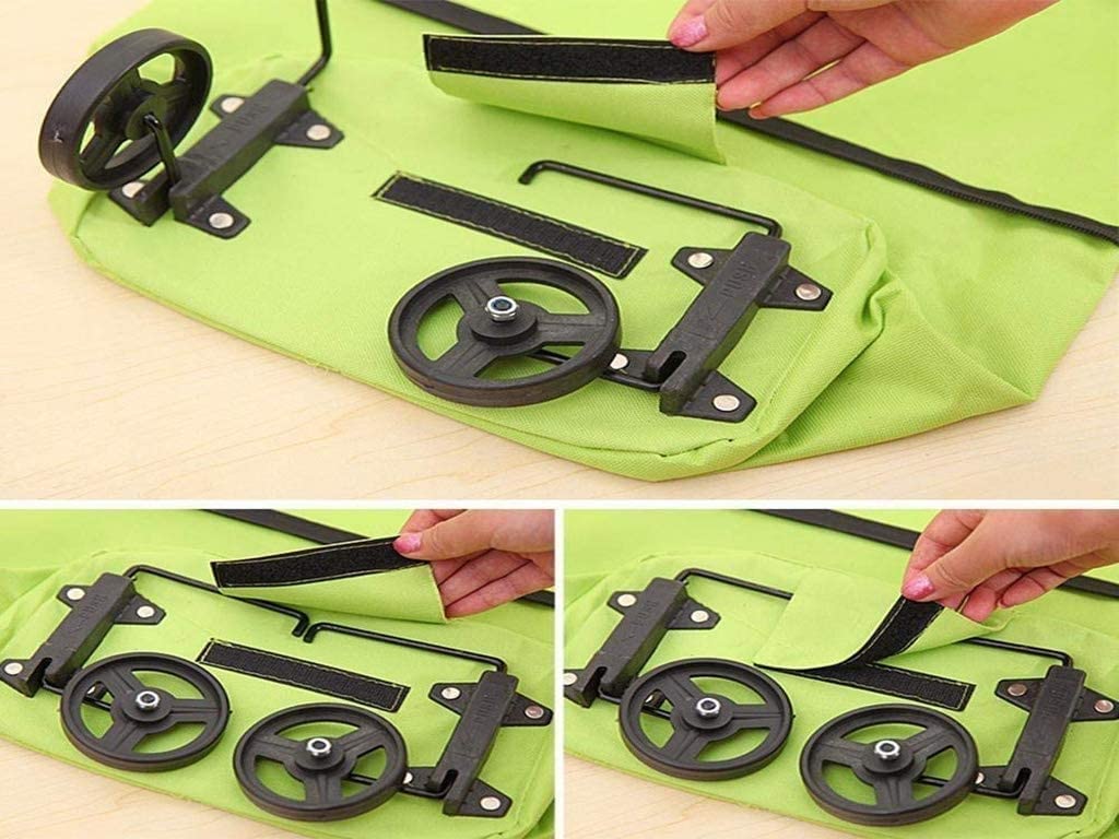Foldable Shopping Trolley Bag with Wheels – 2-in-1 Tote
