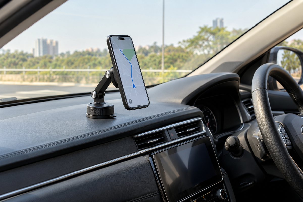 Vacuum Magnetic Car Phone Holder – Suction Mount