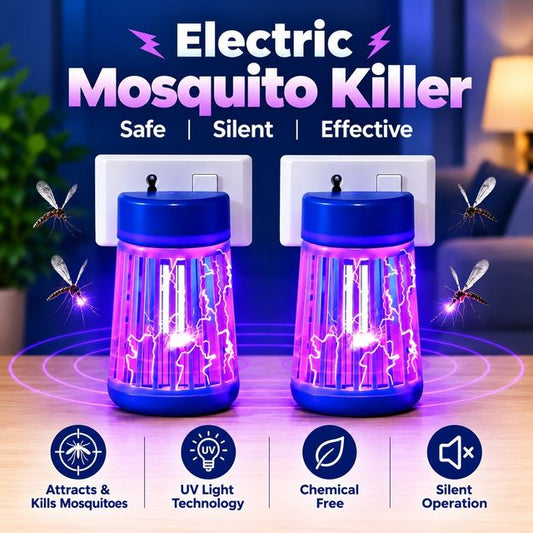 Electric Mosquito & Insect Killer – Portable UV Bug Zapper (Pack of 2)